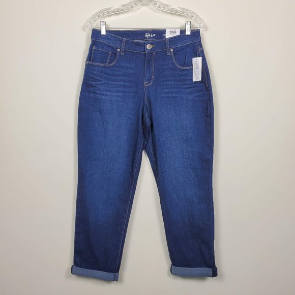 Style & Co Jeans Curvy-Fit Cuffed Boyfriend 6 - Picture 1 of 11